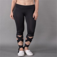 Wide Waistband Tie Up Leggings Sportswear