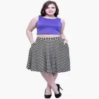 Curve Flare Skater Midi Skirt