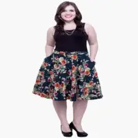 Curve Flare Wonder Midi Skater Skirt