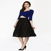 Cut Away Crop Top - Blue