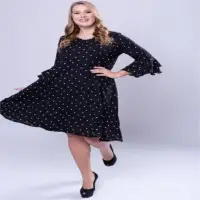 Curve Flutter Sleeve Dress