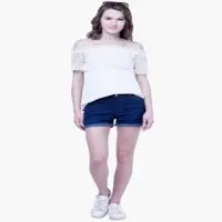 Crochet Lace Peasant Off Shoulder Top