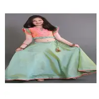 Heavy Hand Embroiderd Kids Lehenga
