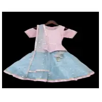 Heavy Hand Embroiderd Kids Lehenga