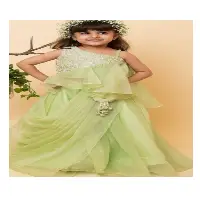 Heavy Hand Embroiderd Kids Lehenga