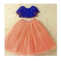 Heavy Hand Embroiderd Kids Lehenga