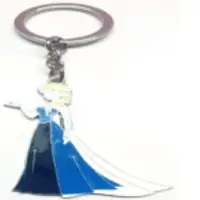 Barbie Blue Dress Girl Metal Keychain