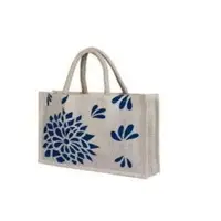 Flower Design Jute Bags