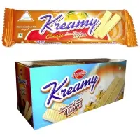 Kreamy Orange Cream Wafer Biscuits