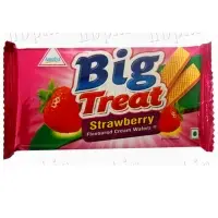 Strawberry Cream Wafers Or Wafer Biscuits