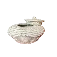 Palm Leaves Wicker Bowl With Led