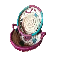 Colored Hand-Woven Basket Handle Or No Handle