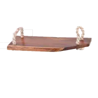 Wooden Tray With Rope Handle