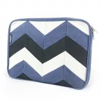 Denim Laptop Sleeve- Chevron Pattern
