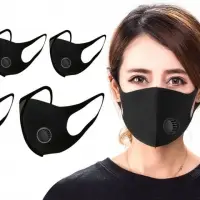 Reusable Black Face Mask With Filter