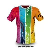 3D Colorful Men T Shirt Half Sleeve