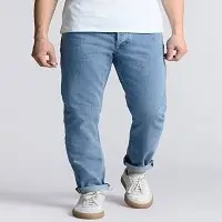 Men Denim Jeans Slim Fit Adjustable Casual Denim