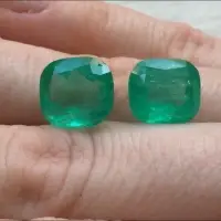 Wonderful Pair 11,  57ct Colombian Emeralds