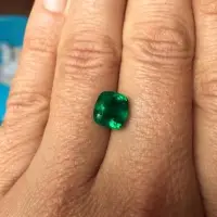Colombian Emerald Ref 2/2 Cushion
