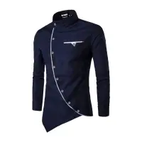 Blue Curve Cotton Sort Men Kurta