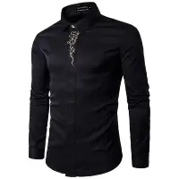 Mens Black Party Wear Shirt