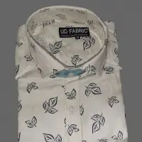 Mens Cream Cotton Shirt