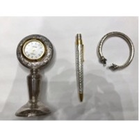 Silver Antique Clock