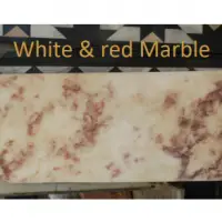 White & Red Marble
