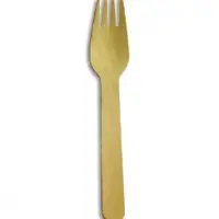 Eco Friendly Disposable Wooden Green Fork 160mm
