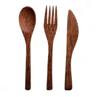 Coconut Wood Cutlery Set 16cm, 19cm