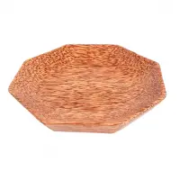 Coconut Wood Plate (Polygon) 16cm