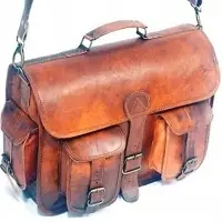 Vintage Genuine Leather Laptop Briefcase