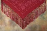 Angustiass Manila Shawl Burgundy