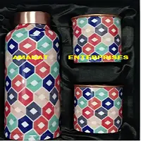 Copper Water Bottle And Glass