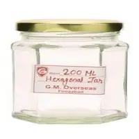 200 ml Hexagon Glass Jars
