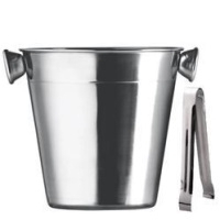 Ice Stainless Steel Buckets with Tong