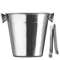 Ice Stainless Steel Buckets with Tong