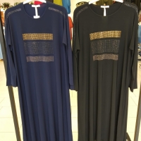 Stone Printed, Batwing Sleeve Dress