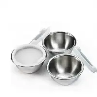 Steel Prep Bowl with Plastic Lid