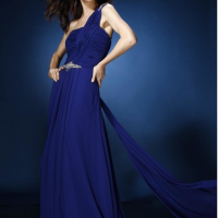 Blue Column Dress
