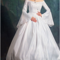 White Ballgown Wedding Dress