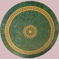 Moroccan Tile Zellige Mosaic Table On Iron Stand