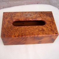 Moroccan Tissue Box Made From Exotic Thuya Wood