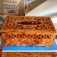 Moroccan Tissue Box Made From Exotic Thuya Wood