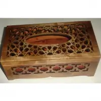 Moroccan Handmade Tissue Box Made Of Walnut Wood