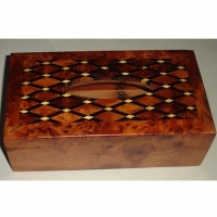 Moroccan Wooden Decorated Handmade Tissue Box