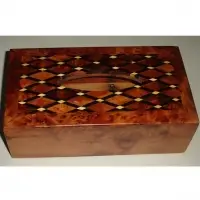 Moroccan Wooden Decorated Handmade Tissue Box