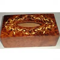 Moroccan Handmade Tissue Box Made Of Thuya Wood