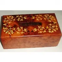 Moroccan Handmade Tissue Box Made Of Thuya Wood