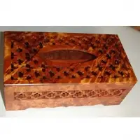 Moroccan Handmade Tissue Box Made Of Thuya Wood